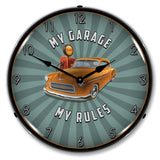 My Garage My Rules LED Clock-LED Clocks-Grease Monkey Garage