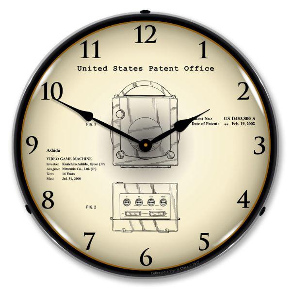 Nintendo Gamecube Video Game 2000 Patent Backlit LED Clock-LED Clocks-Grease Monkey Garage