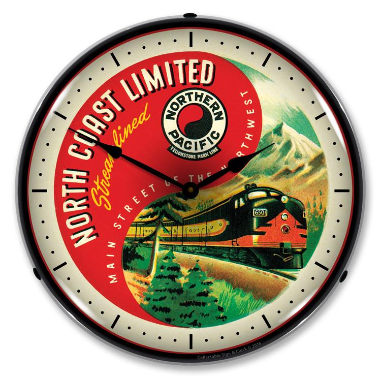 Northern Pacific LED Clock-LED Clocks-Grease Monkey Garage