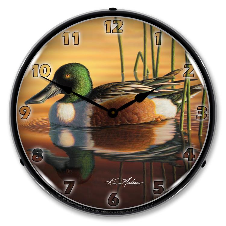 Northern Shovler Duck LED Clock-LED Clocks-Grease Monkey Garage