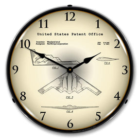 Northrop B-2 Spirit Stealth Bomber 1991 Patent LED Clock-LED Clocks-Grease Monkey Garage