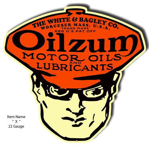 Oilzum Motor Oil "Chauffeur" Metal Sign-Metal Signs-Grease Monkey Garage