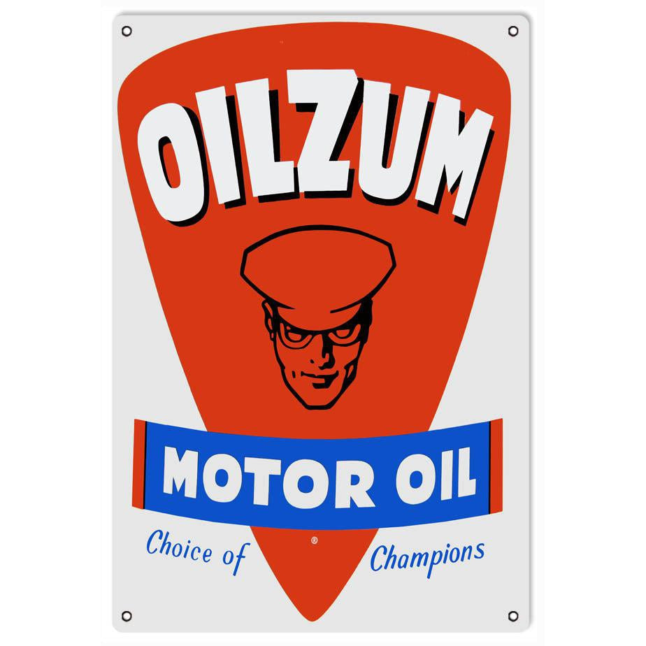 Oilzum Motor Oil Metal Sign-Metal Signs-Grease Monkey Garage
