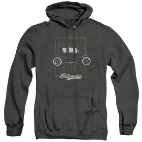 Oldsmobile 1912 Defender Heather Hoodie-Grease Monkey Garage