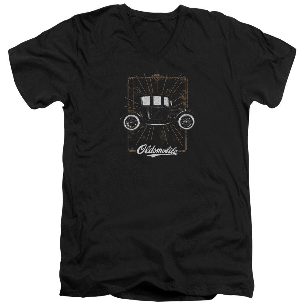 Oldsmobile 1912 Defender Short-Sleeve T-Shirt V-Neck T-Shirt-Grease Monkey Garage