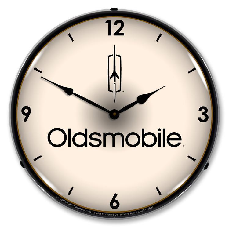 Oldsmobile Backlit LED Clock-LED Clocks-Grease Monkey Garage
