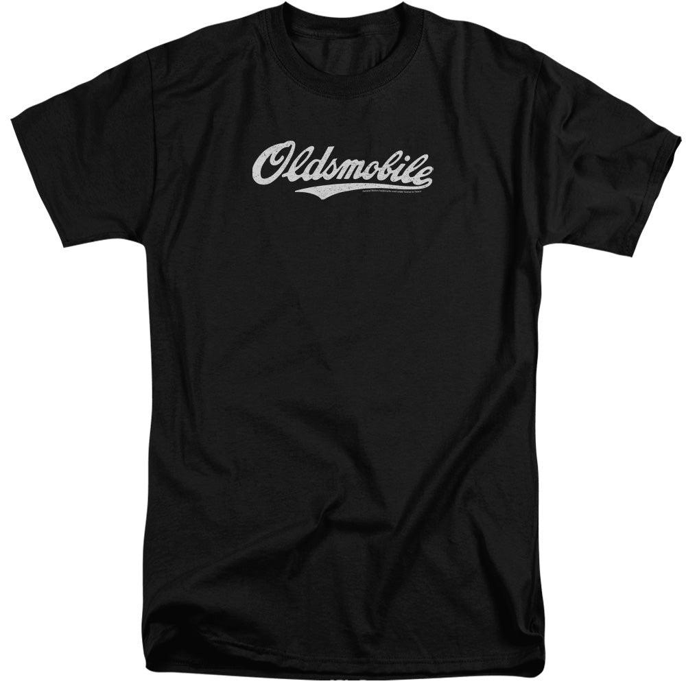 Oldsmobile Cursive Logo Tall Short-Sleeve T-Shirt-Grease Monkey Garage