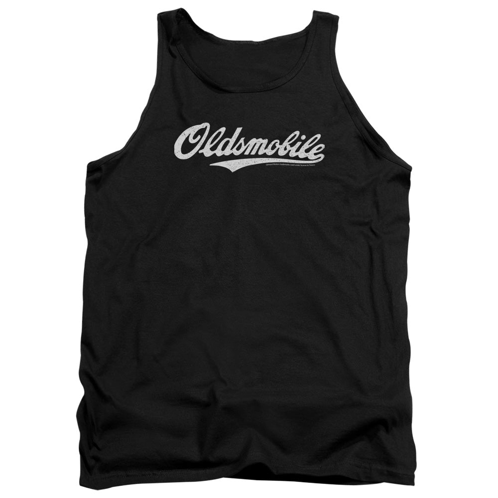 Oldsmobile Cursive Logo Tank Top-Grease Monkey Garage