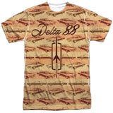 Oldsmobile Delta 88 Short-Sleeve T-Shirt 100% Poly-Grease Monkey Garage