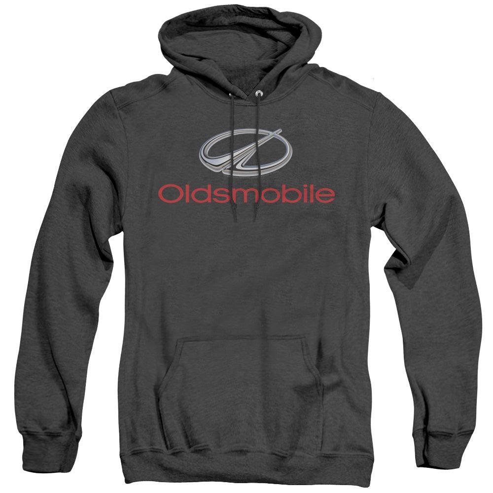 Oldsmobile Modern Logo Heather Hoodie-Grease Monkey Garage