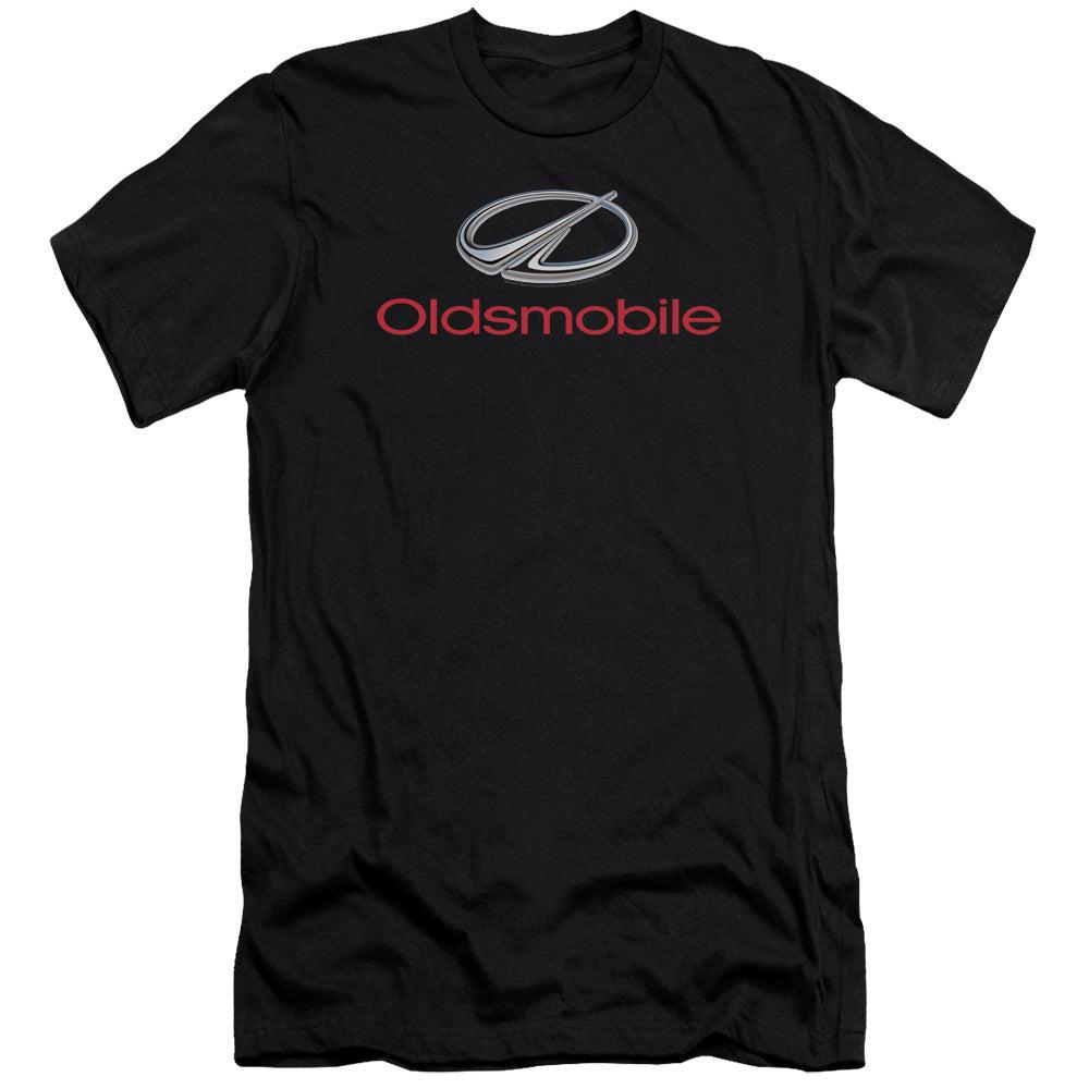 Oldsmobile Modern Logo Premium Slim Fit T-Shirt-Grease Monkey Garage