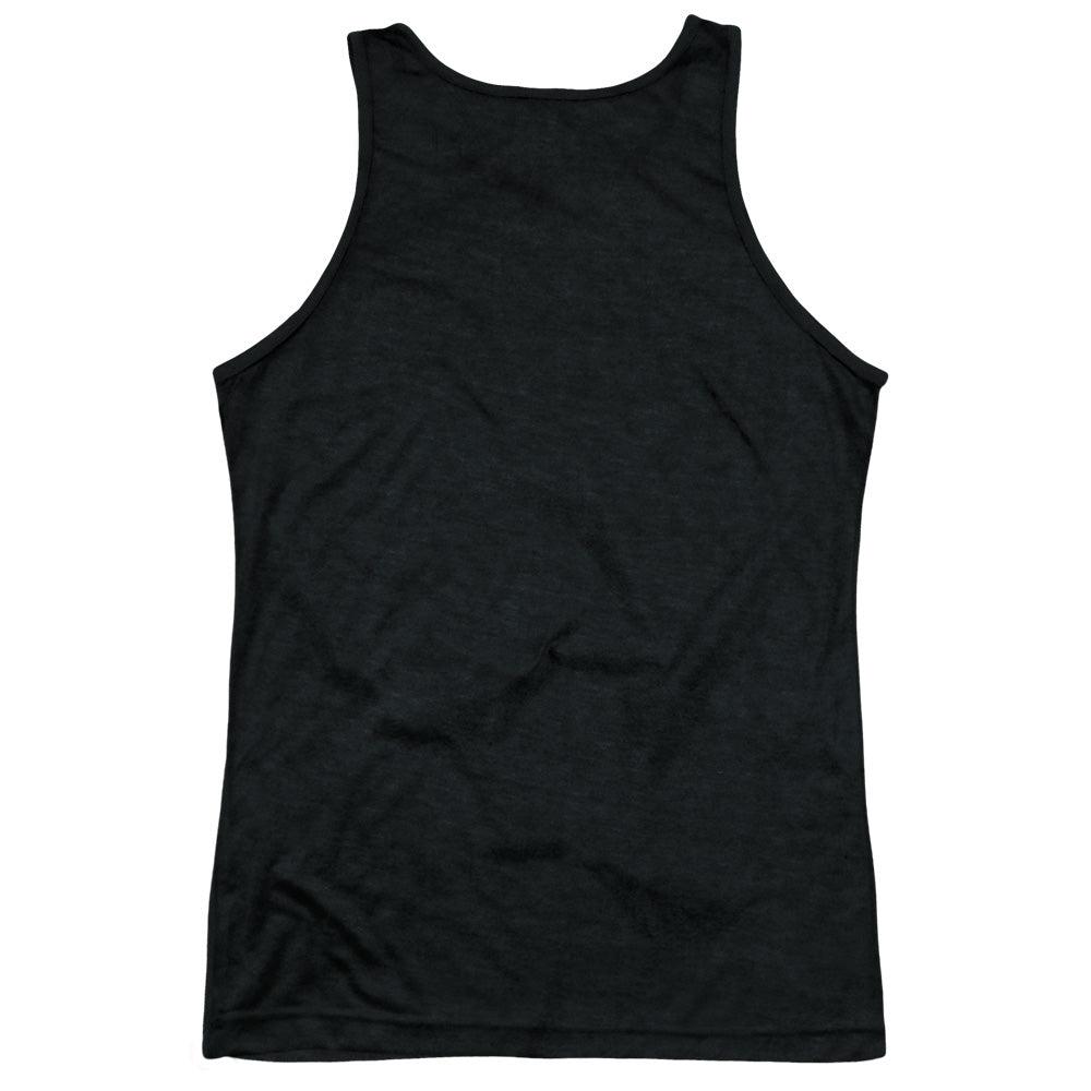 Oldsmobile Oversized and Faded Logo 100% Poly Black Back Tank Top-Grease Monkey Garage