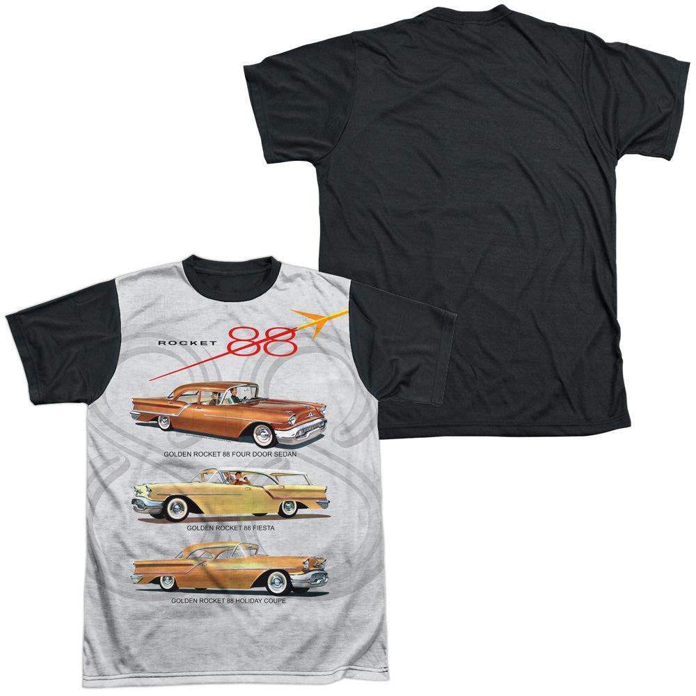 Oldsmobile Rocket 88 Black Back Short-Sleeve T-Shirt-Grease Monkey Garage