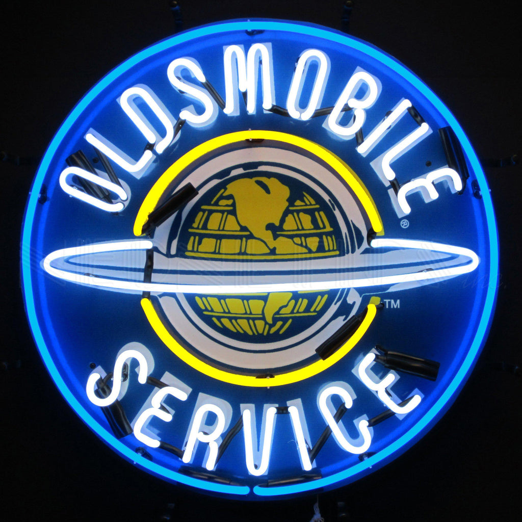 Oldsmobile Service Neon Sign-Grease Monkey Garage