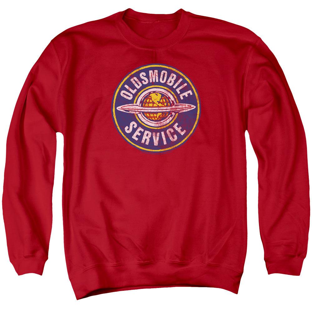 Oldsmobile Vintage Service Crewneck Sweatshirt-Grease Monkey Garage