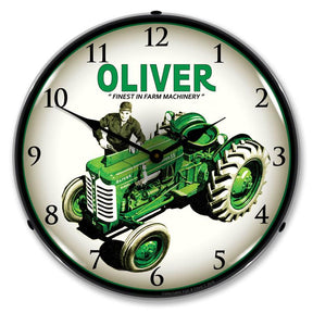 Oliver Super 55 Farm Tractor LED Clock-LED Clocks-Grease Monkey Garage
