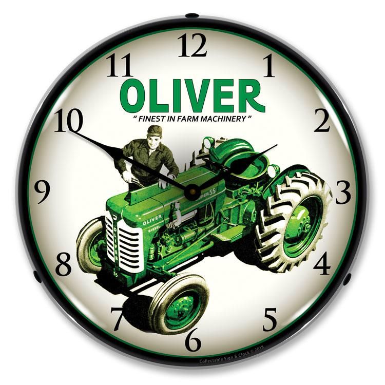 Oliver Super 55 Farm Tractor LED Clock-LED Clocks-Grease Monkey Garage