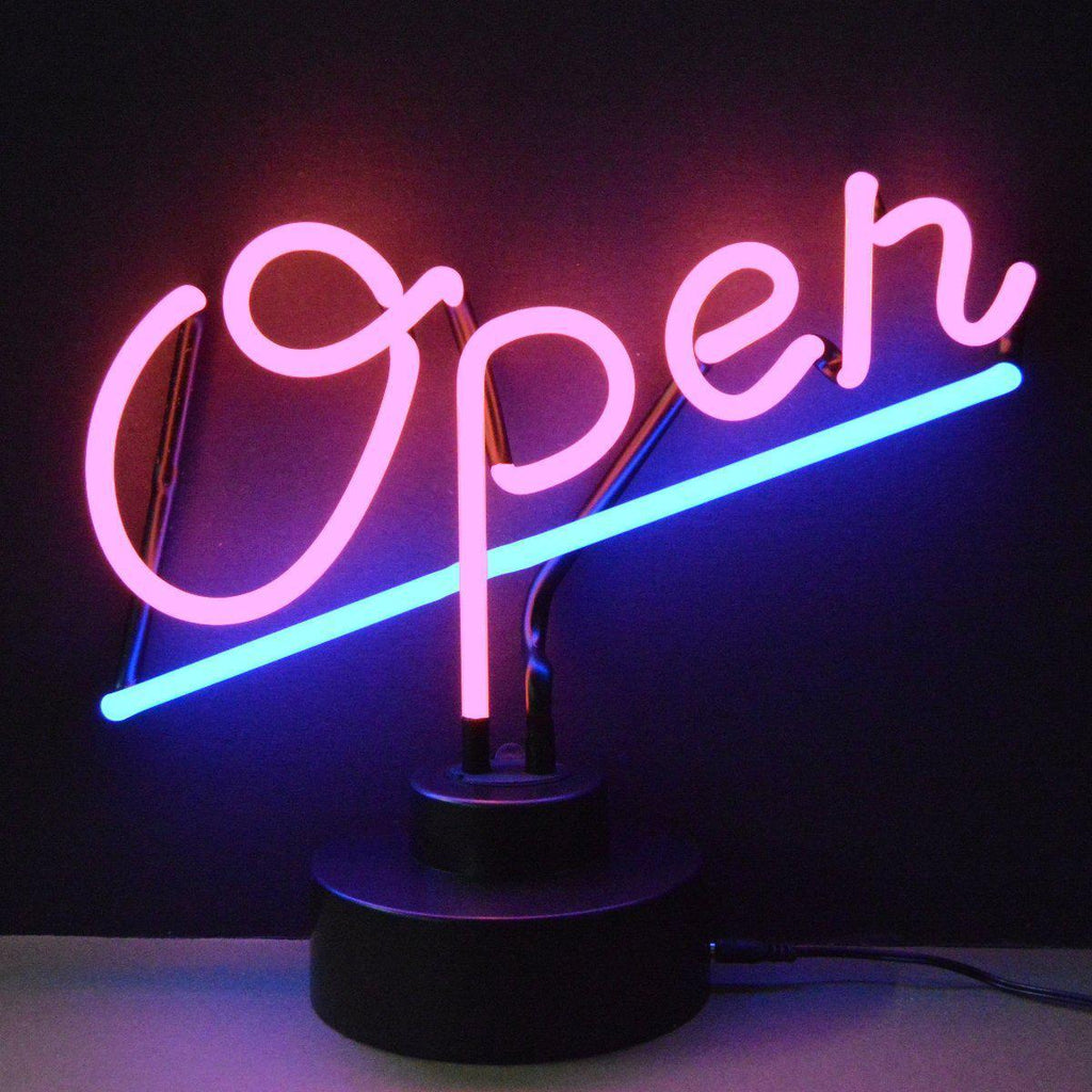 Open Neon Sculpture-Neon Sculptures-Grease Monkey Garage