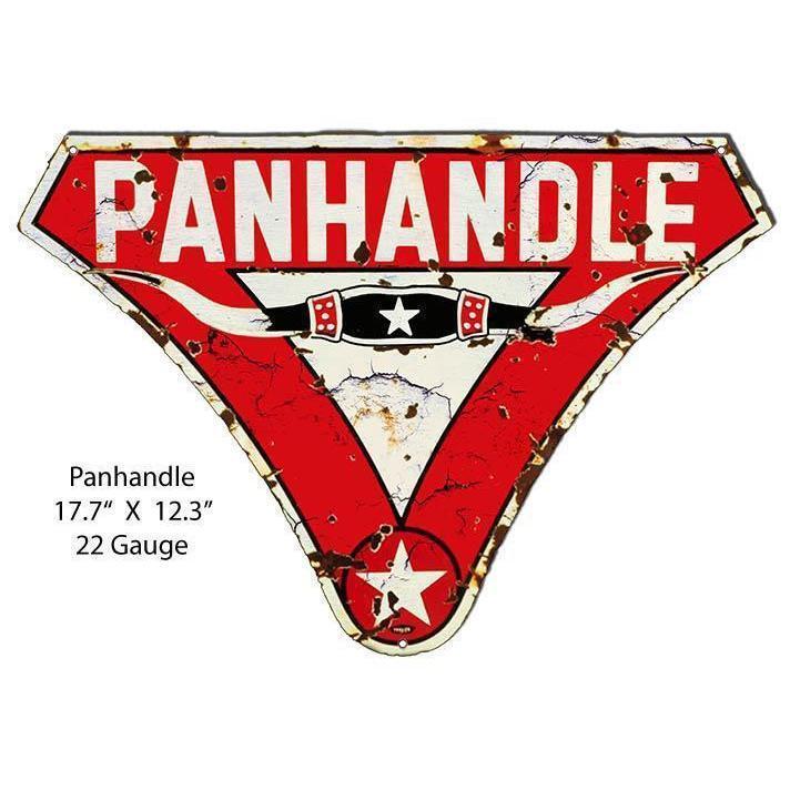 Panhandle Motor Oil Metal Sign-Metal Signs-Grease Monkey Garage