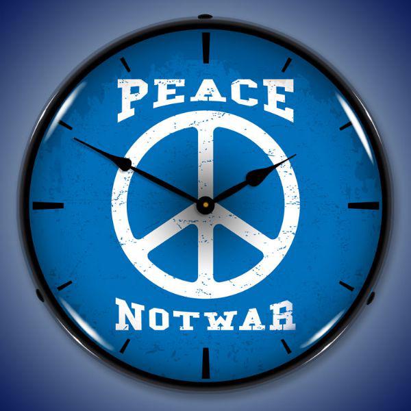 Peace Sign Backlit LED Clock-LED Clocks-Grease Monkey Garage