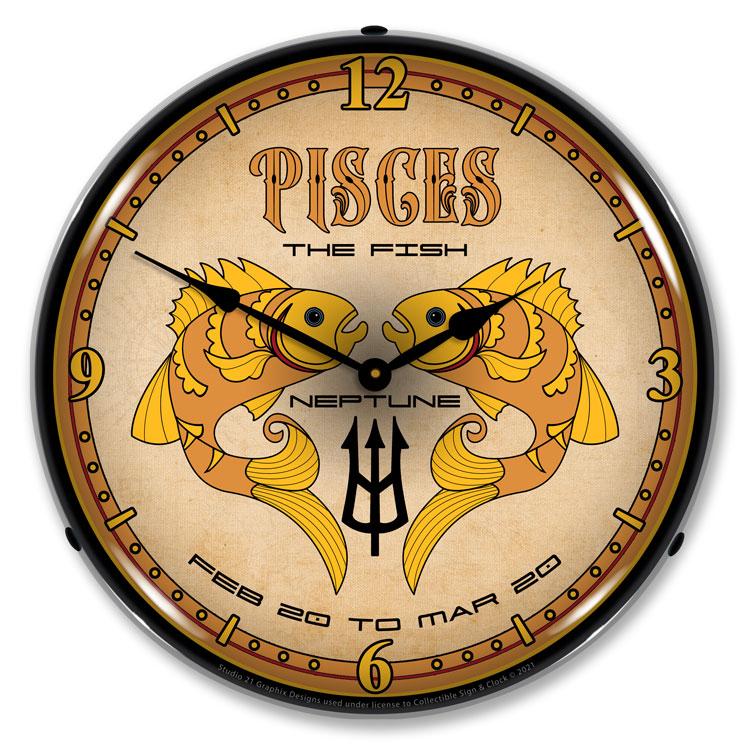 Pisces LED Clock-LED Clocks-Grease Monkey Garage