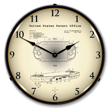 Playstation Vita Electronic Apparatus 2012 Patent Backlit LED Clock-LED Clocks-Grease Monkey Garage