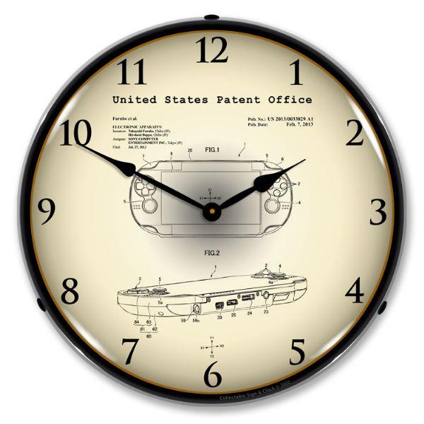 Playstation Vita Electronic Apparatus 2012 Patent Backlit LED Clock-LED Clocks-Grease Monkey Garage