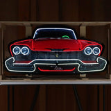 Plymouth Fury Grille Neon Sign in Steel Can-Neon Signs-Grease Monkey Garage