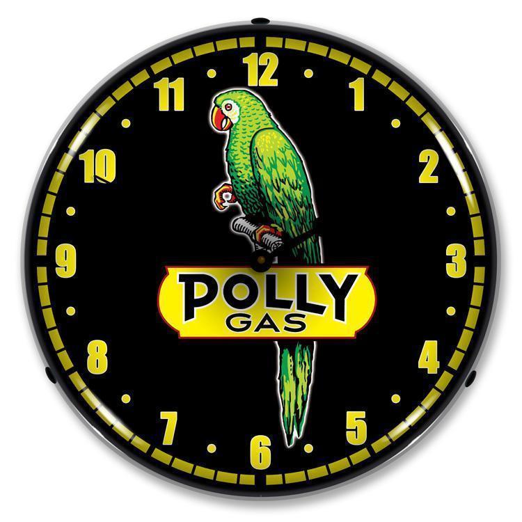 Polly Gas Backlit LED Clock-LED Clocks-Grease Monkey Garage