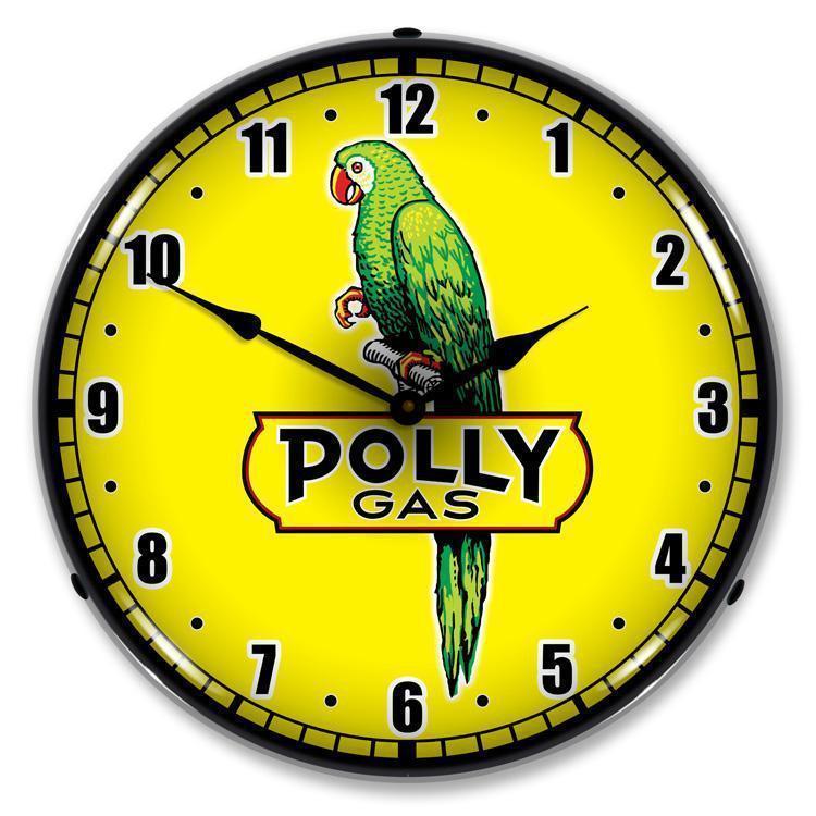 Polly Gas Backlit LED Clock-LED Clocks-Grease Monkey Garage