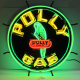 Polly Gas Round Neon Sign-Neon Signs-Grease Monkey Garage