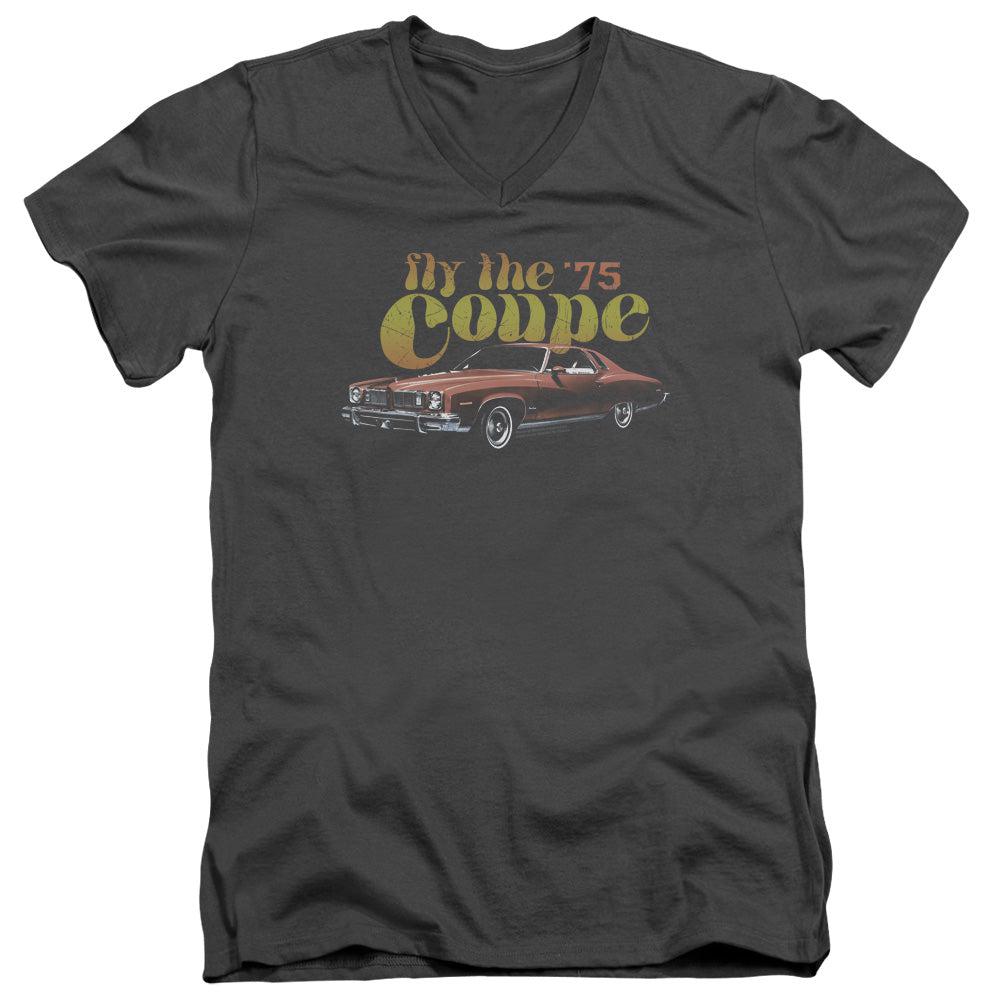 Pontiac 1975 Fly the Coupe Pontiac Grand LeMans Short-Sleeve V-Neck T-Shirt-Grease Monkey Garage