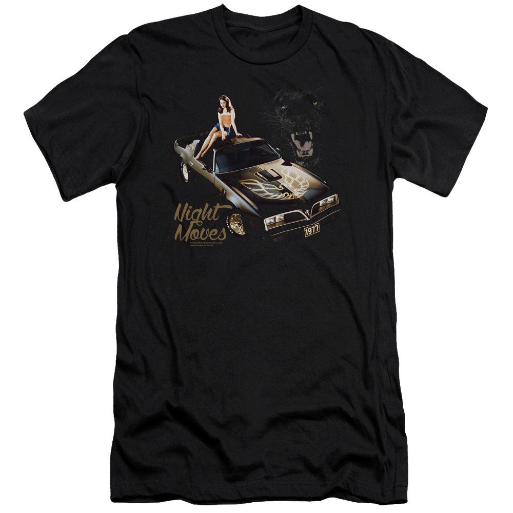 Pontiac 1977 Trans Am Night Moves Premium Slim Fit Short-Sleeve T-Shirt-Grease Monkey Garage