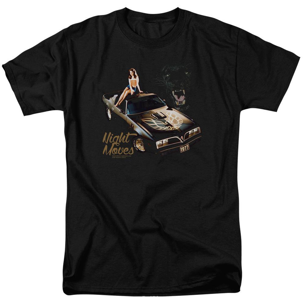 Pontiac 1977 Trans Am Night Moves Short-Sleeve T-Shirt-Grease Monkey Garage