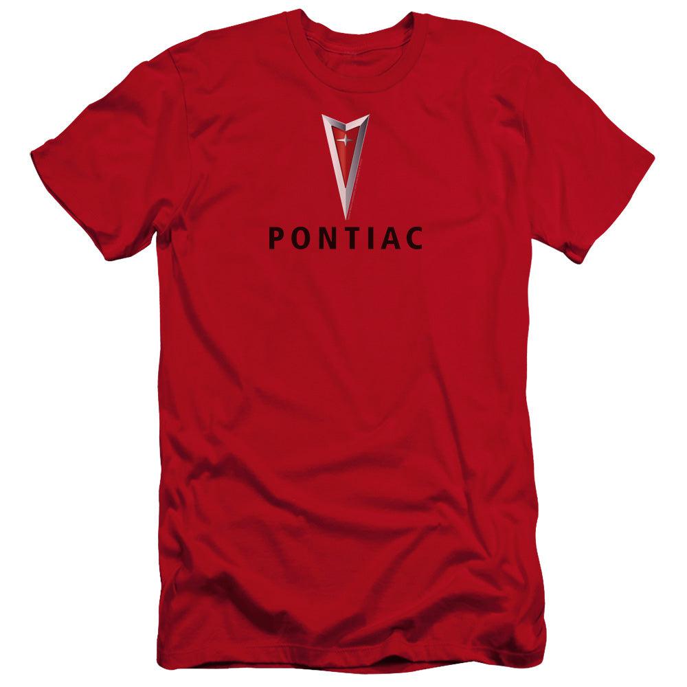 Pontiac Arrowhead Logo Premium Slim Fit Short-Sleeve T-Shirt-Grease Monkey Garage