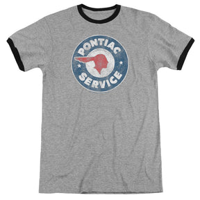 Pontiac Vintage Pontiac Service Ringer Short-Sleeve T-Shirt-Grease Monkey Garage