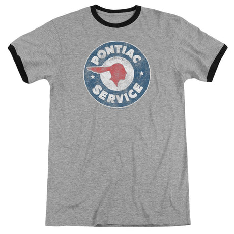 Pontiac Vintage Pontiac Service Ringer Short-Sleeve T-Shirt-Grease Monkey Garage