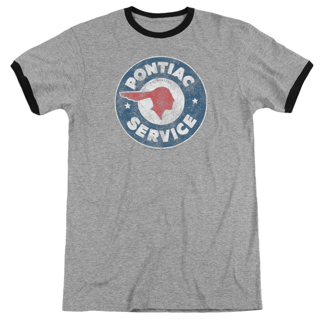 Pontiac Vintage Pontiac Service Ringer Short-Sleeve T-Shirt-Grease Monkey Garage
