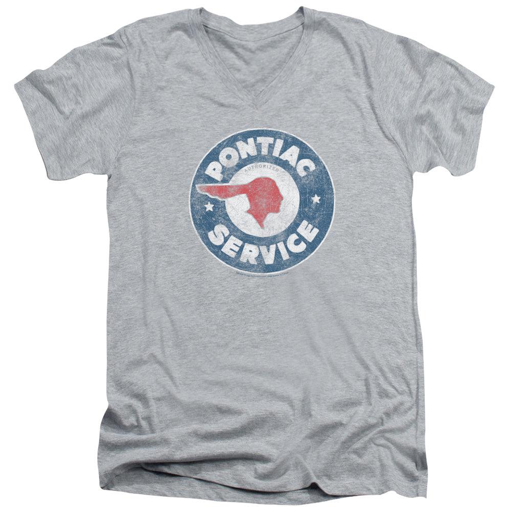 Pontiac Vintage Pontiac Service Short-Sleeve V-Neck T-Shirt-Grease Monkey Garage