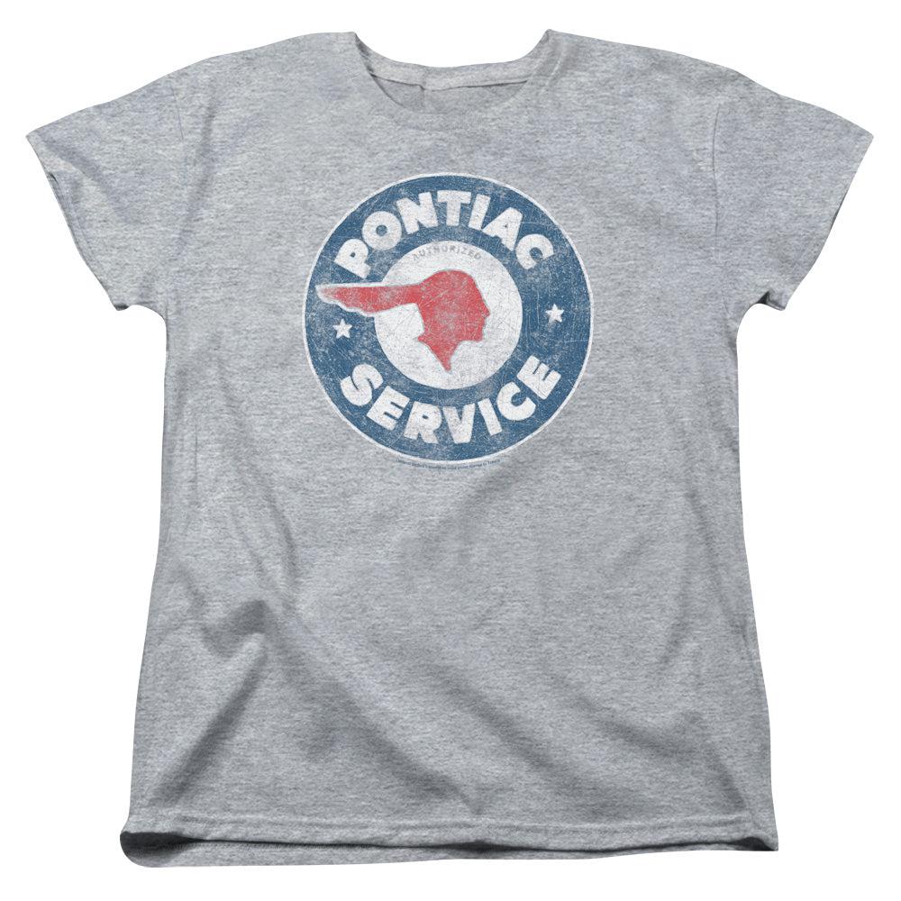 Pontiac Vintage Pontiac Service Women's Short-Sleeve T-Shirt-Grease Monkey Garage