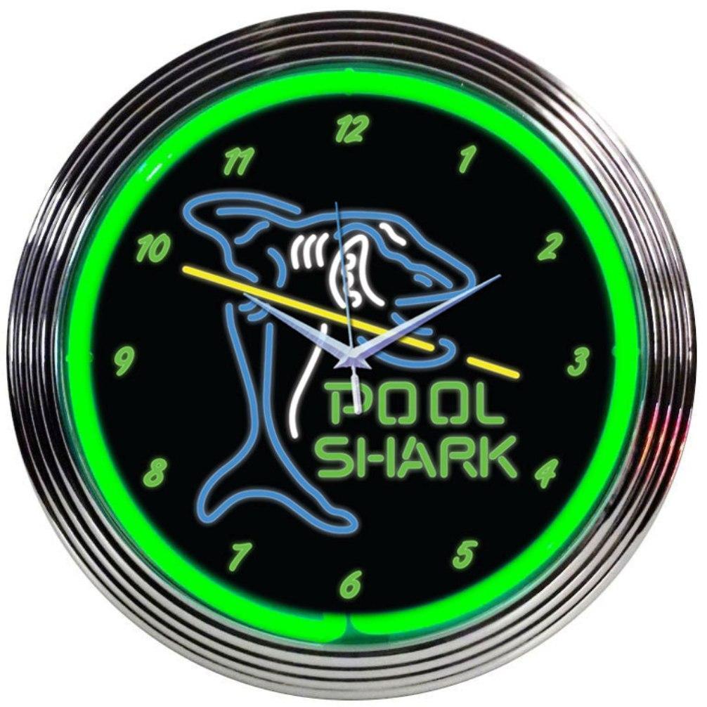 Pool Shark Neon Clock-Clocks-Grease Monkey Garage