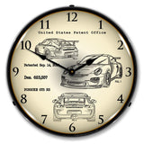 Porsche GT3 RS Patent Backlit LED Clock-LED Clocks-Grease Monkey Garage