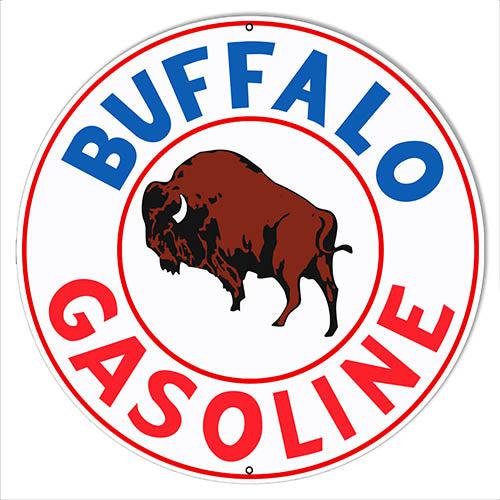 Prairie Cities Buffalo Gasoline Metal Sign-Metal Signs-Grease Monkey Garage