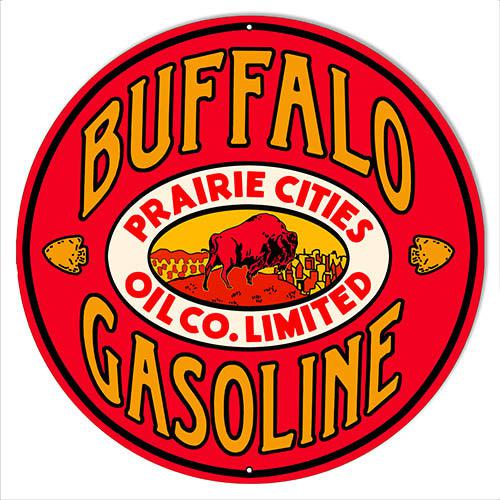 Prairie Cities Buffalo Gasoline Metal Sign-Metal Signs-Grease Monkey Garage