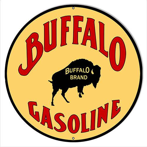 Prairie Cities Buffalo Gasoline Metal Sign-Metal Signs-Grease Monkey Garage
