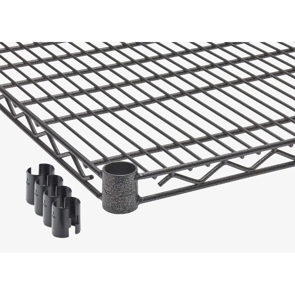 Professional 4-Tier Industrial Grade Wire Shelving 36"x24"x72" - Black Anthracite-Grease Monkey Garage