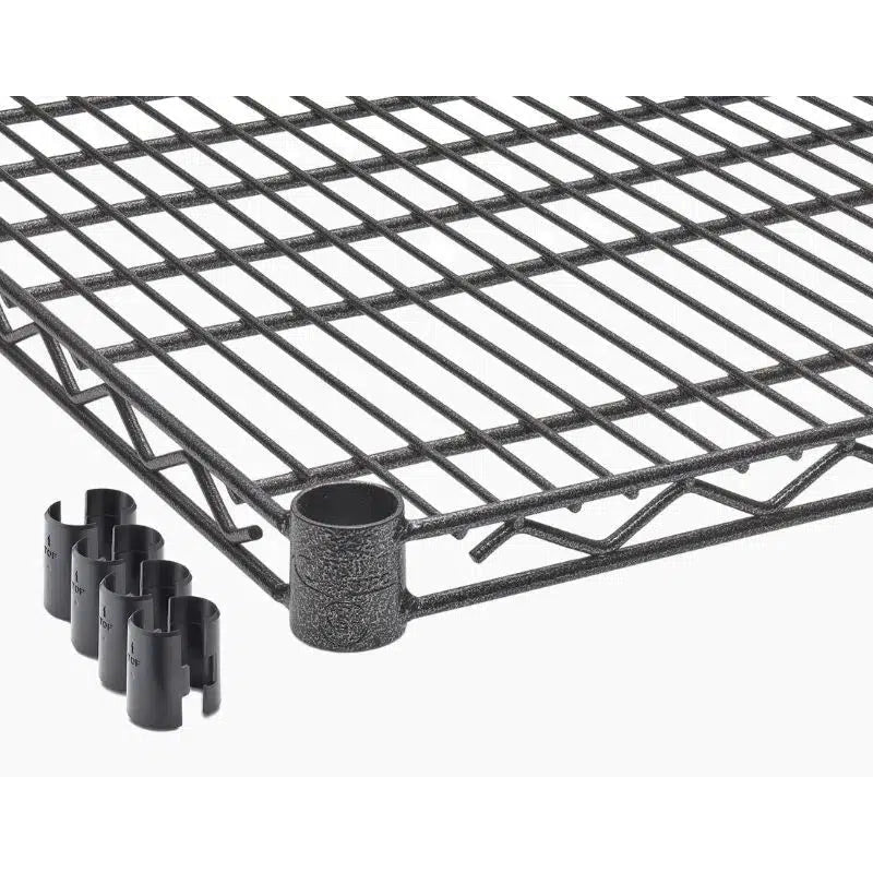 Professional 5-Tier Industrial Wire Shelving 48"x18"x72" with Wheels - Black Anthracite-Grease Monkey Garage