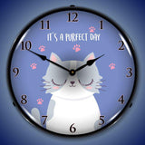 Purrfect Day Backlit LED Clock-LED Clocks-Grease Monkey Garage