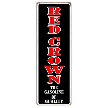 Quality Red Crown Gasoline Metal Sign-Metal Signs-Grease Monkey Garage