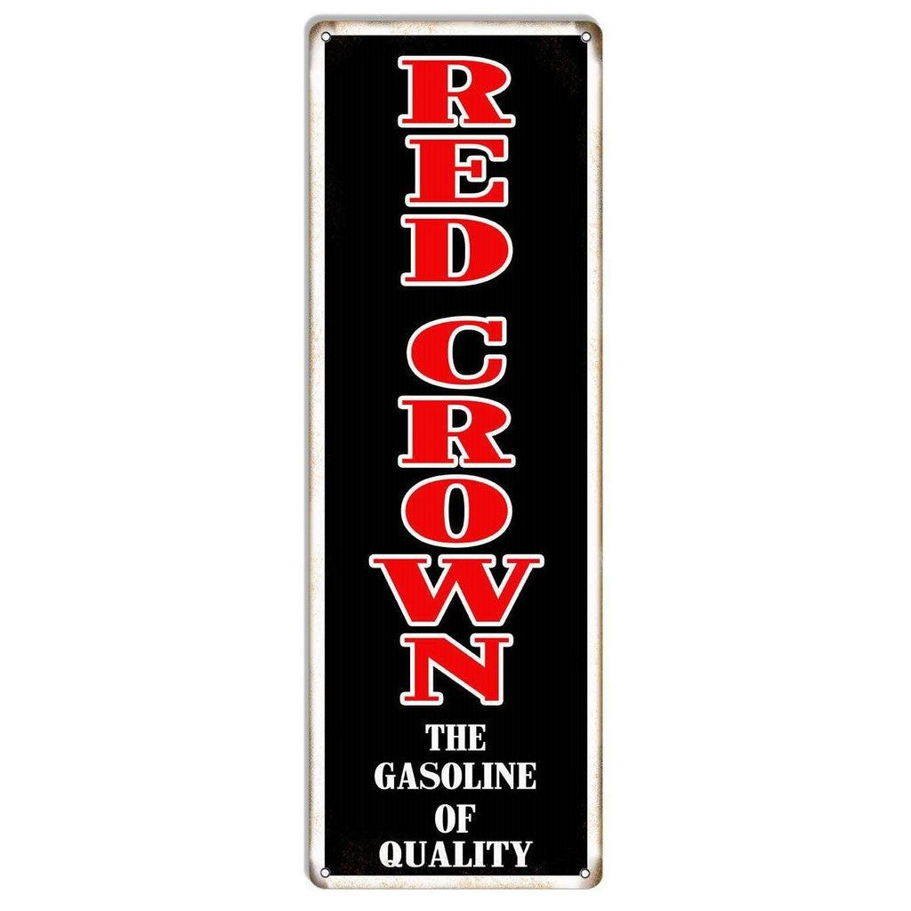 Quality Red Crown Gasoline Metal Sign-Metal Signs-Grease Monkey Garage